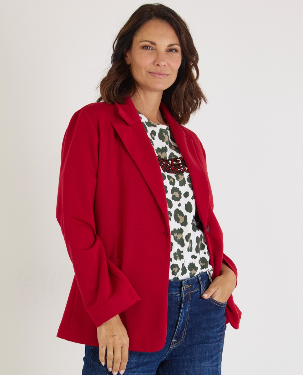 Jersey Blazer in Rot