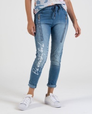 Jeansjoggpants in Hellblau