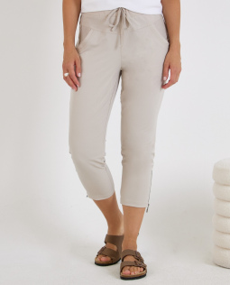 7/8 Joggpants mit Zipper in Sand