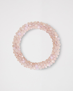 Elastisches Perlenarmband in Rosa