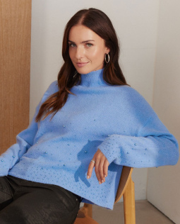 Pullover mit Perlen