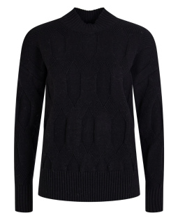 Pullover mit Stehkragen in Schwarz