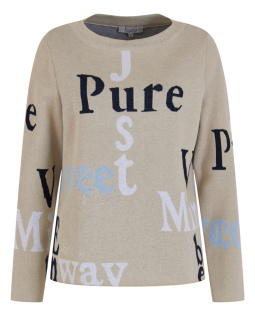 Baumwollpullover mit Schriftzug