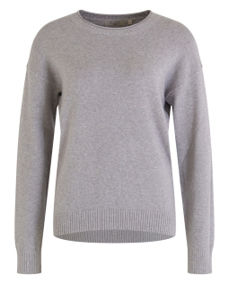 Pullover in Hellgrau mit feinen Pailletten