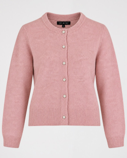 Cardigan in Rosa mit Schmuckknöpfen