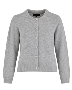 Cardigan in Grau mit Schmuckknöpfen