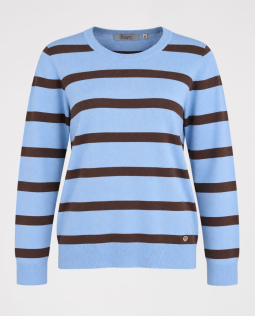 Gestreifter Pullover in Hellblau