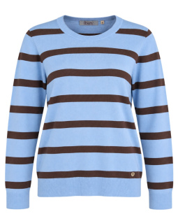 Gestreifter Pullover in Hellblau