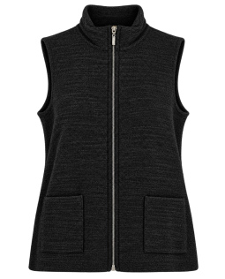 Bouclé Strickweste in Schwarz