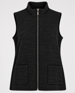 Bouclé Strickweste in Schwarz