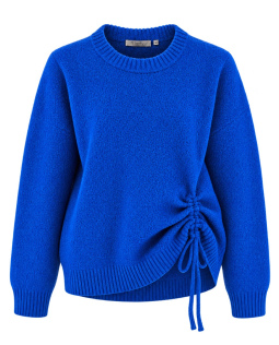 Pullover mit Schnürung in Blau