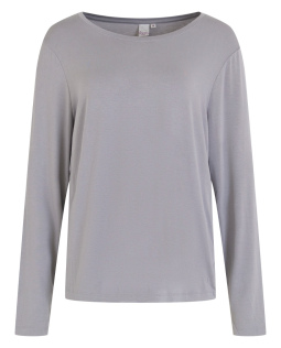 Basic-Langarmshirt in Hellgrau
