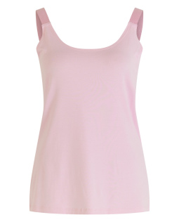 Basic-Top mit Glitzerträger in Rosa