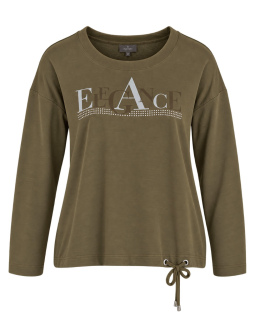Langarmshirt in Khaki - Elegance