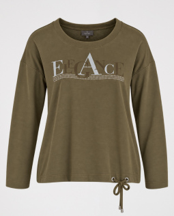 Langarmshirt in Khaki - Elegance