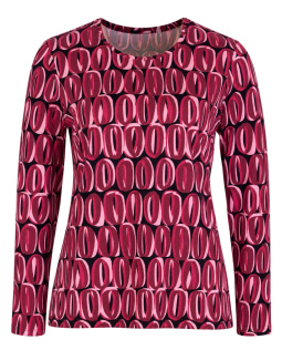 Langarmshirt mit Print in Beere