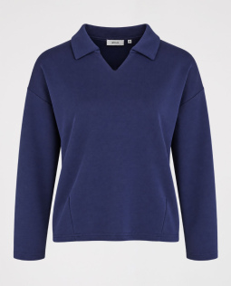 Soft Shirt mit Kragen in Marine