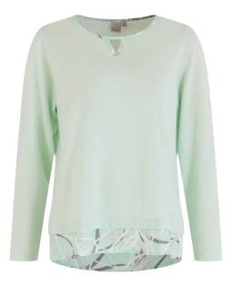 Kuschelsweat mit Blusensaum