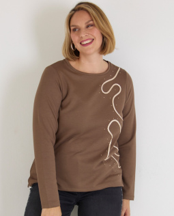 Sweatshirt in Braun