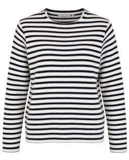 Ringelpullover mit seitlichen Knöpfen