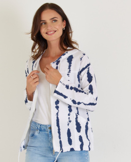 Kapuzenjacke in Marine mit Taschen