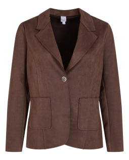 Blazer in Braun in Veloursleder-Optik