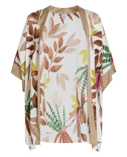 Kimono-Blazer in Braun aus Satin