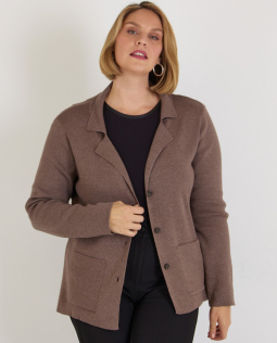 Strickblazer mit Reverskragen 