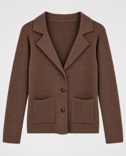 Strickblazer mit Reverskragen 