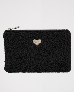 Teddy Kosmetiktasche in Schwarz