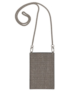 Handytasche mit Strass in Silber