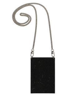 Handytasche mit Strass in Schwarz