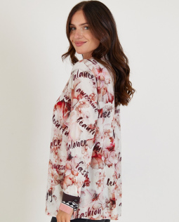 Batik Bluse mit Blumen