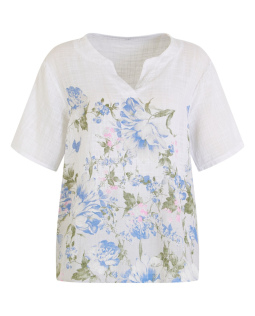 Baumwollbluse mit Blumen Design