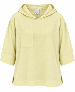 Lässige Kapuzen Bluse in Gelb