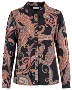 Hemdkragenbluse mit Paisleydruck