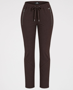 Joggpants mit Twillstruktur in Braun
