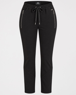 Joggpants mit Twillstruktur in Schwarz