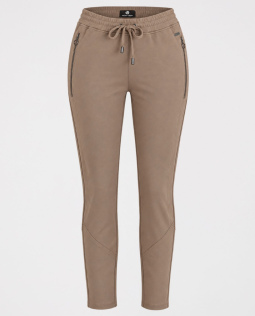 Joggpants mit Twillstruktur in Taupe
