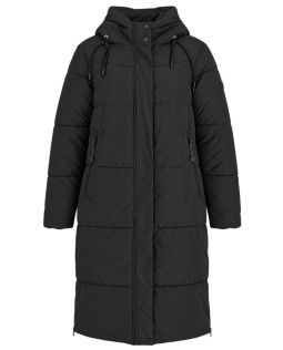 Wadenlange Steppjacke in Schwarz