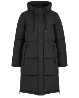Knielange Steppjacke in Schwarz 
