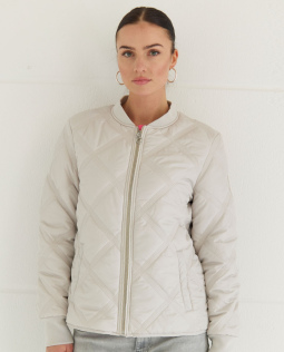 Kurze Jacke mit Steppmuster