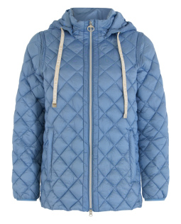 2-In-1 Steppjacke / Weste mit Kapuze in Blau