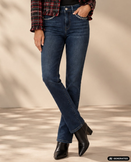 Hannah - Power-Stretch Denim mit Strass - Slim Fit 