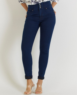 Moni - High Waist Power-Stretch Denim in Blau
