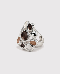 Fingerring mit Korallendesign in Braun