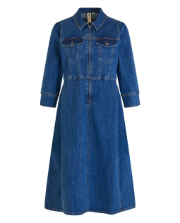 Jeanskleid in Blau mit Reißverschluss