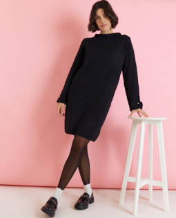 Strickkleid in Schwarz