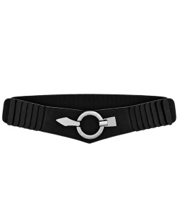 Elastischer Taillengürtel in Schwarz