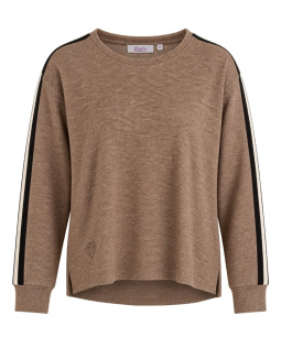Weiches Sweatshirt in Braun mit Tape
